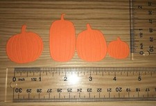   20 SMALL PUMPKINS cardstock paper die cut embellishments HALLOWEEN