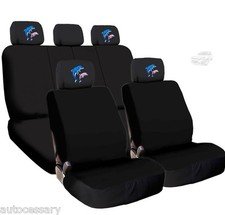 For Chevrolet New 4X Dolphin Logo Headrest and Black Car Truck Seat Covers 