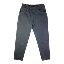 Vintage Levi's 545 Men's Loose Fit Black Jeans Zip Fly Meas. 33x31.5"