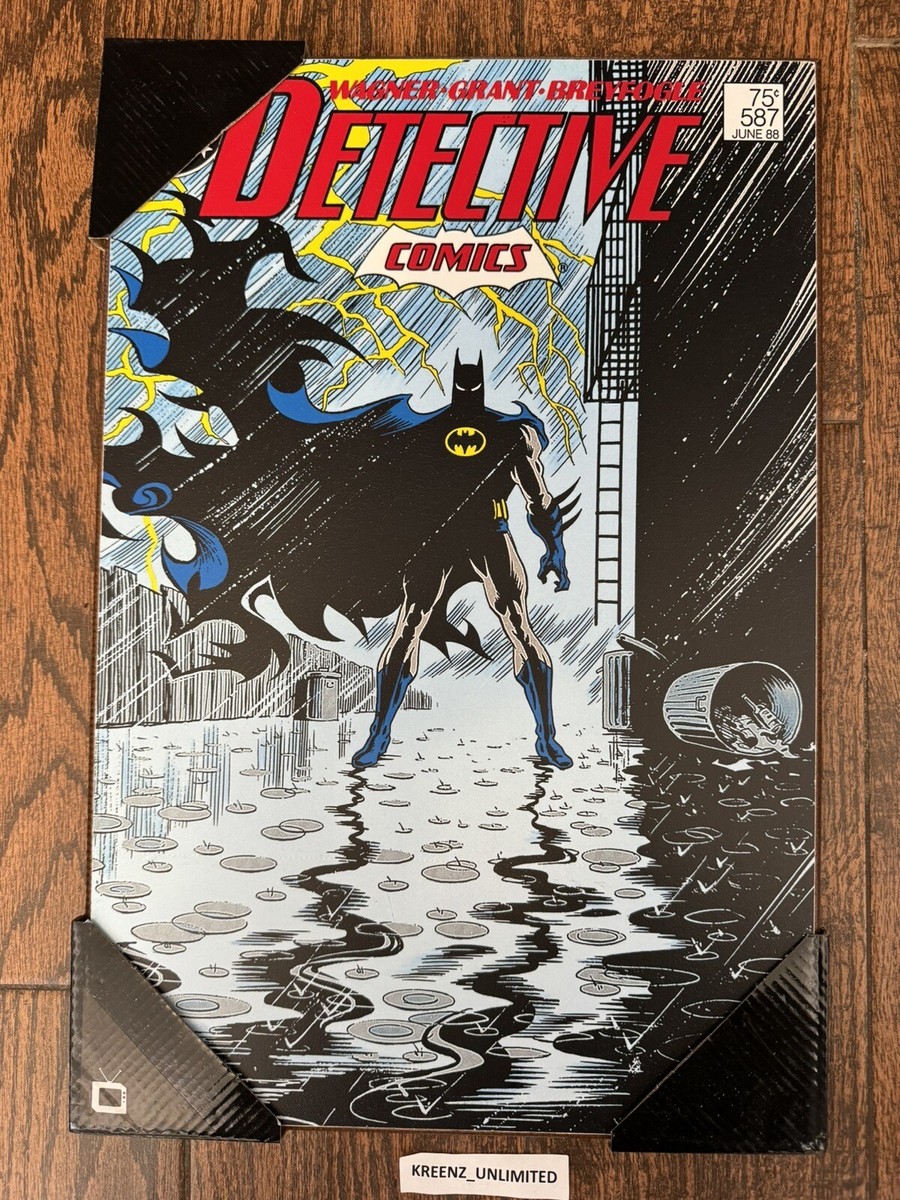 RARE Batman Detective Comics #587 Wooden Wall Art Comic Book Cover