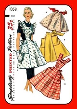 Bib Apron Full or Half Apron 4 Styles Simplic...