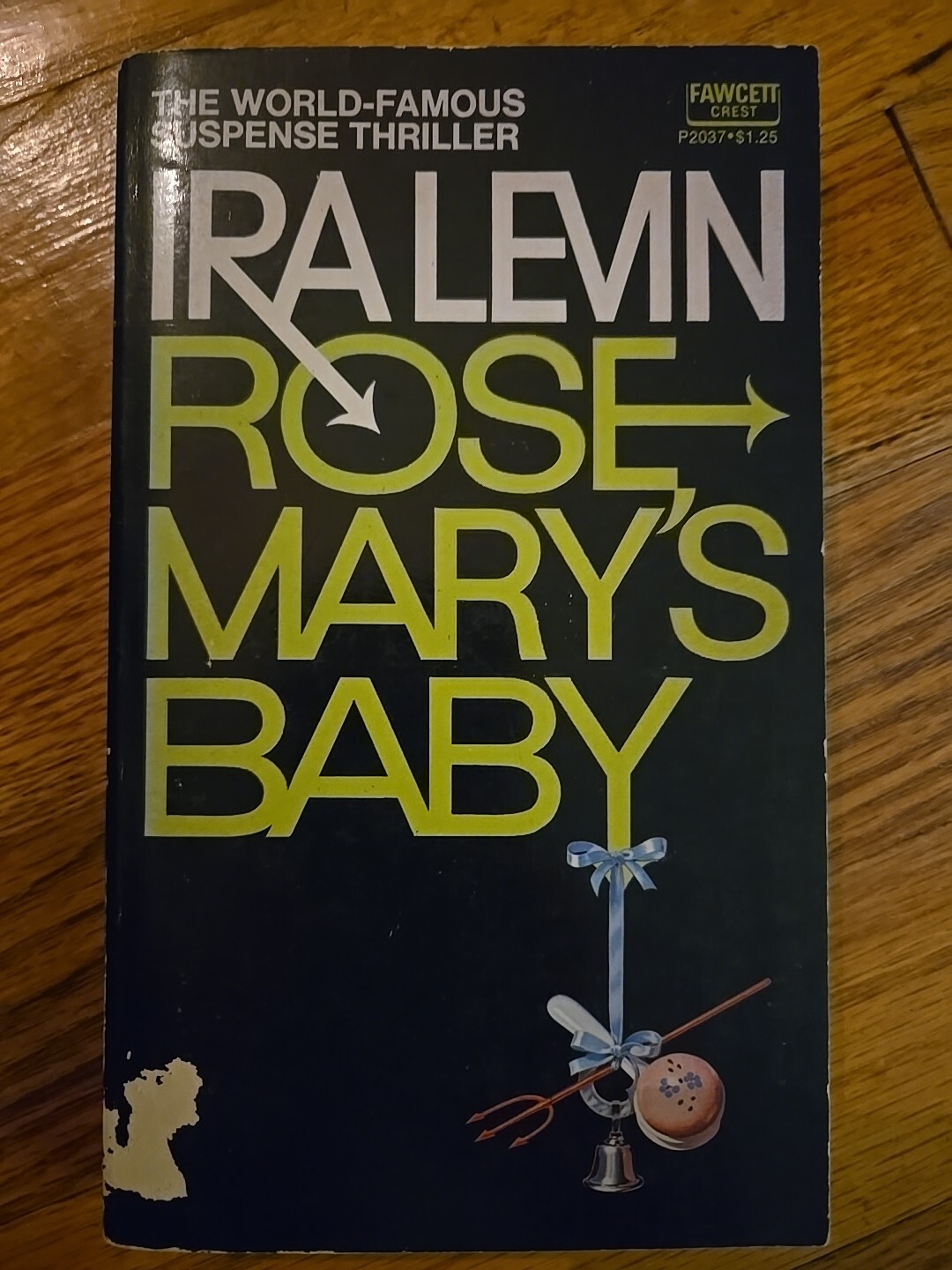 Vtg 1973 Rosemarys Baby By Ira Levin Horror Book