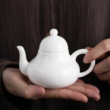 160ml Handmade Kettle Kung Fu Tea Set Decorate Chinese White Porcelain Teapot