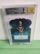 Cole Anthony 2020-21 Crown Royale Rookie Auto Blue Crystal Prizm /75 BECKETT 9