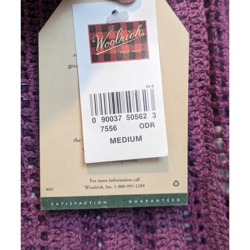 Woolrich Linen Blend Open Knit Short Sleeve Sweater Old Rose Women's Size Medium - Picture 6 of 8
