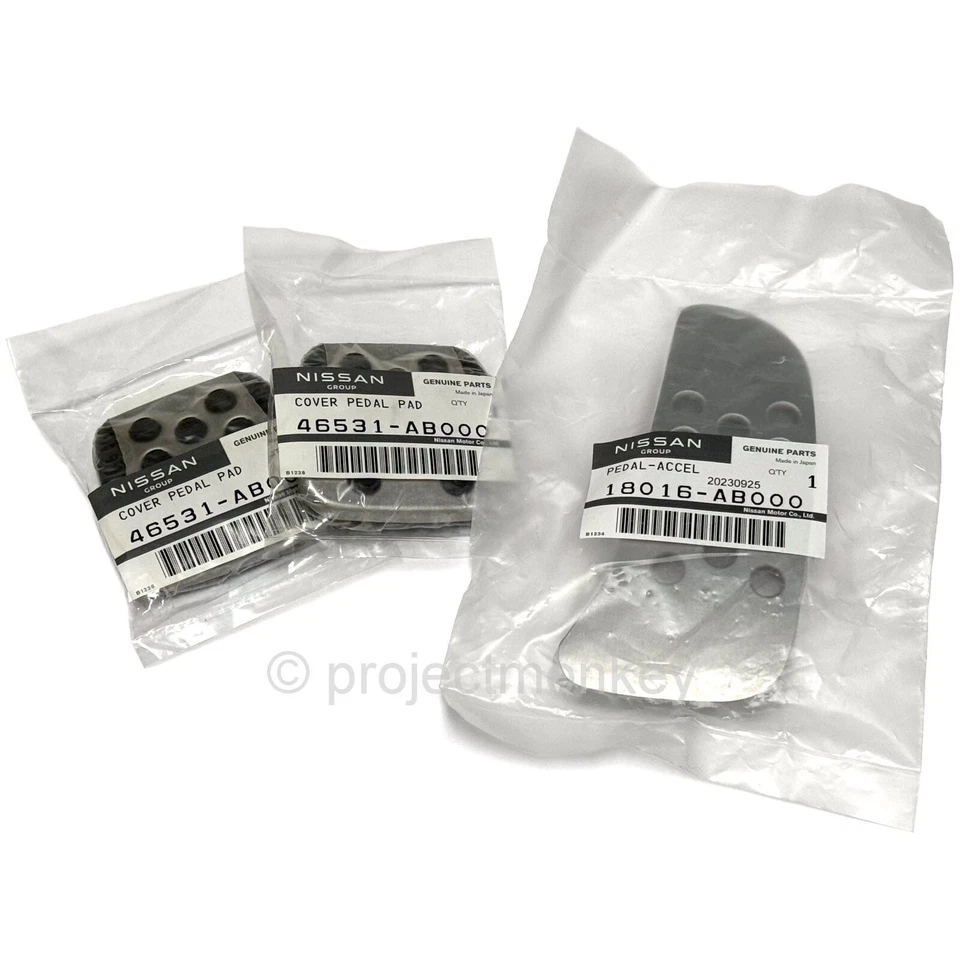 Juego de pedales de aluminio OEM Nissan se adapta a: 350Z G35 Silvia S15 Skyline GTR R34 Foto 3 de 3