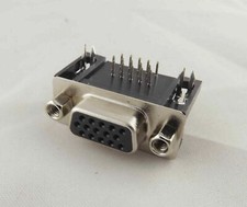 10x D-SUB VGA DB15 15 Pin 3 Rows Female Right Angle PCB Solder Connector Adapter