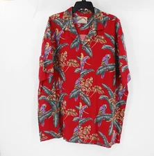 Vintage Paradise Found Shirt Mens 2XL Hawaiian Parrot magnum pi Short Sleeve
