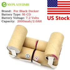 SOLDERING REQUIRED for Black Decker 7.2V NiCD Battery CD vacuum cleaner V7210