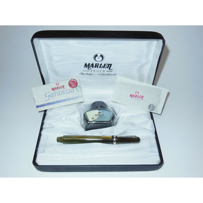 New/OS* Marlen Marc Chagall Fountain Pen Green/Sterling Silver 18K