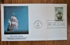ROANOKE VOYAGES NORTH CAROLINA  1984  FLEETWOOD cachet FDC VF UNADDR