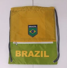 Brazil Cinch Bag Color Green & Yellow Official Licensed Product NWOT 
