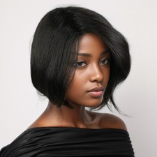 Short Bob Remy Human Hair 13x4 Lace Front Wig For Women Straight Pixie Cut