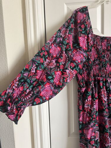 Terra & Sky Women’s Plus 3X Square Neck Peasant Dress NWT - Picture 4 of 17