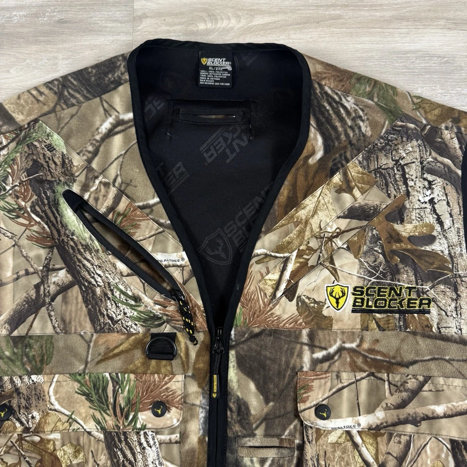 Scent Blocker Camo Vest Fleece Full Zip Shield Hunting Outdoor Men’s XL/2XL - Image 2 of 4