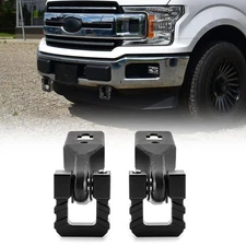 For Ford F150 F-150 2009-2020 - 2PCS Front Tow Hook & 3/4'' D-ring Shackle Kit