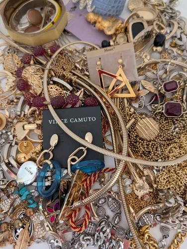 Vintage Gold Plated Costume Jewelry Lot Monet, Coro, Trifari, Avon, Napier 80+