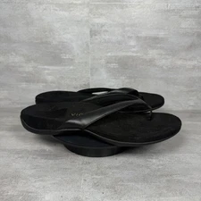 Vionic Sandals Womens Size 10 Black Dillon Orthotic Flip Flops Comfort Support