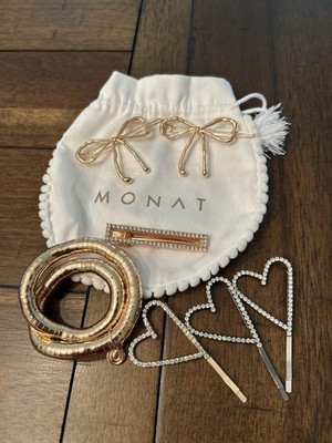 MONAT HAIR ACCESSORIES 7 PIECE-NIB Pretty Rhinestones, Unique Hair Clips & Pins