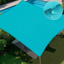 5-24FT Waterproof Sun Shade Sail Rectangle Canopy Shelter Cover Pool Turquoise