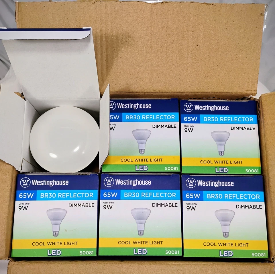 NEW WESTINGHOUSE 65W DIMMABLE COOL WHITE LIGHT (6 pack) - Image 3 of 3
