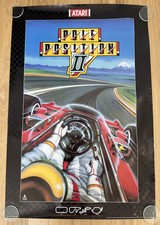 ATARI POLE POSITION II Formula 1 video game poster. 35x23 RARE Vintage.
