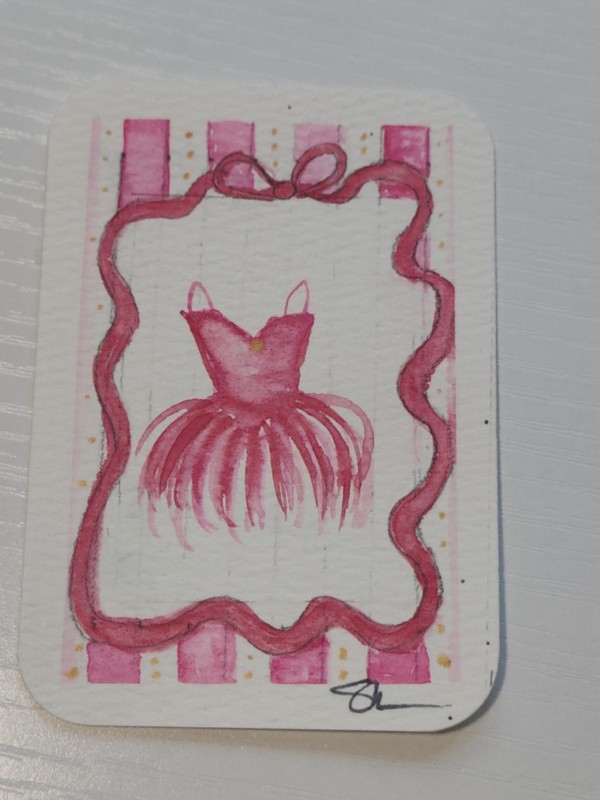 aceo watercolor paintings original Ballerina