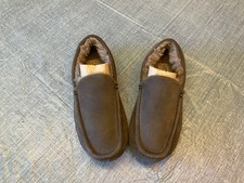 UGG Men's Ascot Grey Suede Leather Slippers Shoes Mens Sz 7 / Ladies 9 worn 2x 