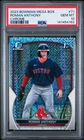 4183 Roman Anthony 2023 Bowman Chrome #BCP-71 Mega Refractor 1st RC PSA 10