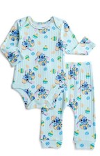 NEW Disney BABY STITCH 0-3 M  2 Pc Bodysuit  Pant Set Outfit Long Sleeve NWT