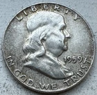 1959 Franklin Half Dollar – 90% Silver – INV#8384