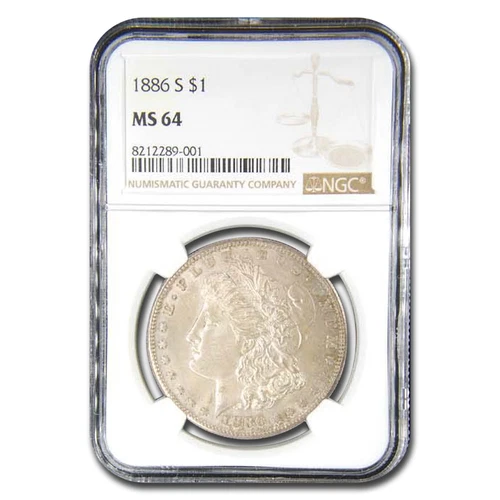 1886-S Morgan Dollar MS-64 NGC