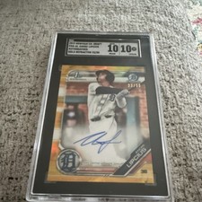 Topps 2019 Bowman Chrome Draft Andre Lipcius Gold Refractor Auto /50 SGC 10
