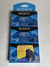 Lot Of 3 Sony VHS-C 30 Min Premium Brand New Brilliant Color And Sound SEALED