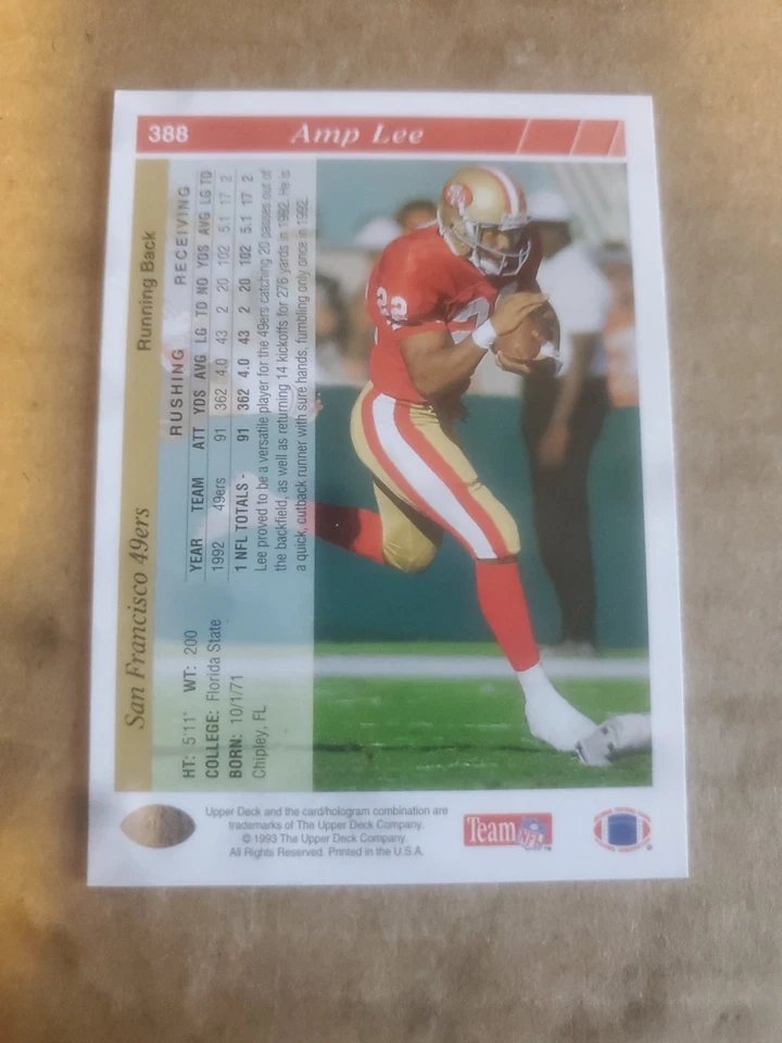 1993 Upper Deck Amp Lee IP Auto Autograph San Francisco 49ers !!! - Image 2 of 2