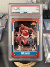 Fleer 1986-87 Doc Rivers #91 PSA 7 Atlanta Hawks NBA Base Set Basketball Card