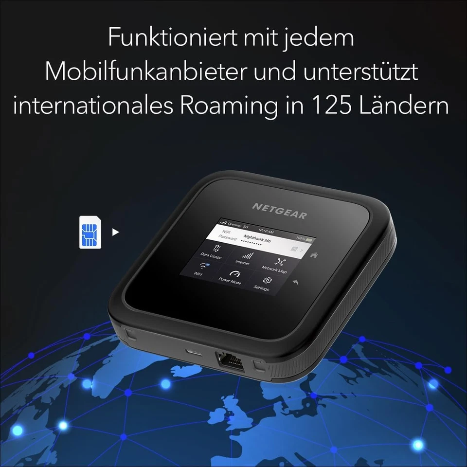 NETGEAR Nighthawk M6 (MR6150), 5G Router Sim-Karte WiFi 6, Tragbarer 5G LTE Mode - Bild 4 von 4