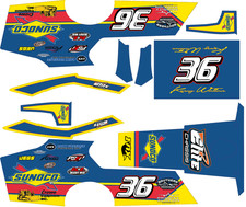 Kenny Wallace Themed Traxxas Modified / Mudboss Remote Control Car Wrap With Glo