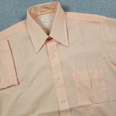 Vintage Arrow Kent Shirt Men Large 70s 80s Made in USA Burma Spearpoint Dagger