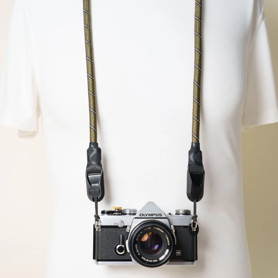 Corda de escalada câmera pescoço e pulseira verde e pico design âncoras artesanais - Imagem 2 de 4