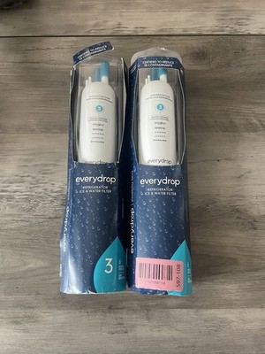 EveryDrop Ice & Water Refrigerator Filter #3 ΕDR3RXD1 Every Drop Lot of Two (2)