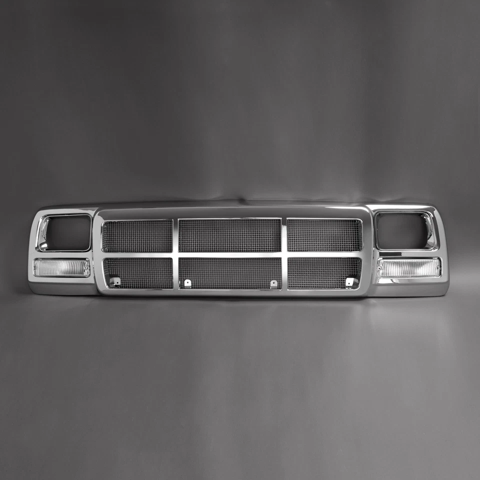 Front Grille W/Headlight Bezel & Signal Lamp For Dodge D150 D350 W250 1992 1993 - Image 4 of 4