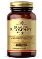 "Solgar Megasorb B-COMPLEX \"50\" - 100 Tabletten - Vitamin B-50 Komplex"
