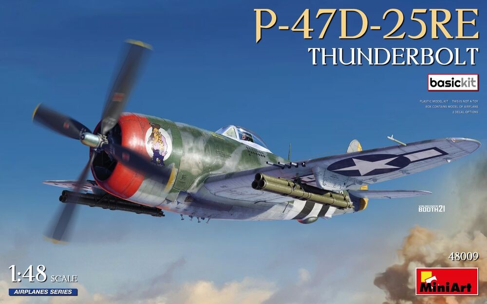 Miniart 48009 - 1:48 P-47D-25RE THUNDERBOLT. Basic Kit - New