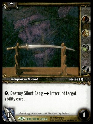 Silent Fang 281/319 Dark Portal 2007 World of Warcraft TCG NM
