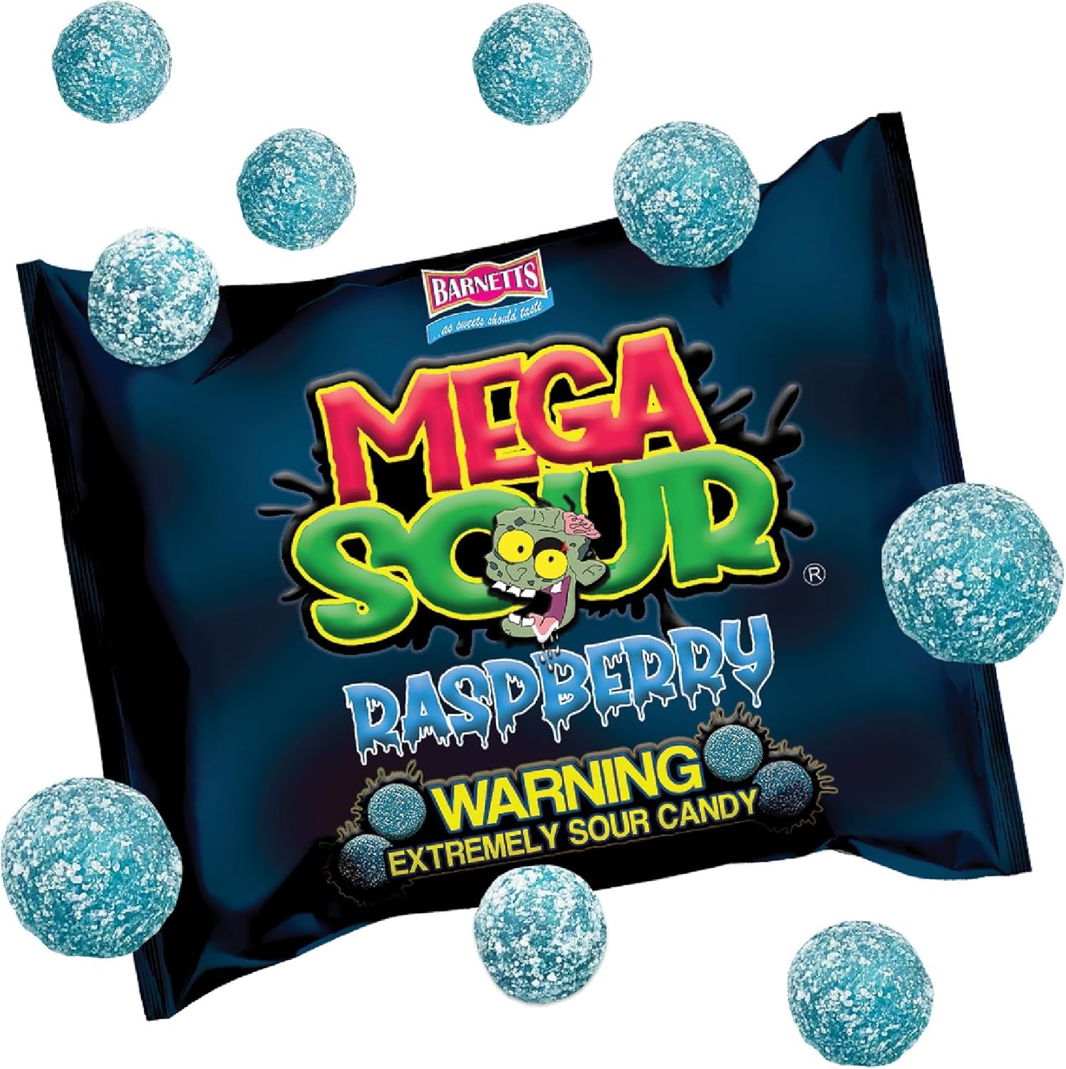 Barnetts - Mega Sour Candy Raspberry 104g - Trendy Sweet Bags - Traditionally H
