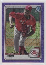2020 Bowman Chrome Prospects Mega Box Purple Mojo Refractor Hunter Greene 0jr8