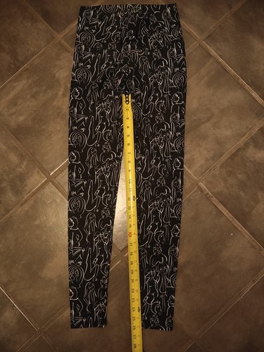 Dazey LA Maribeth Nudes Leggings M Medium Black Print Figures