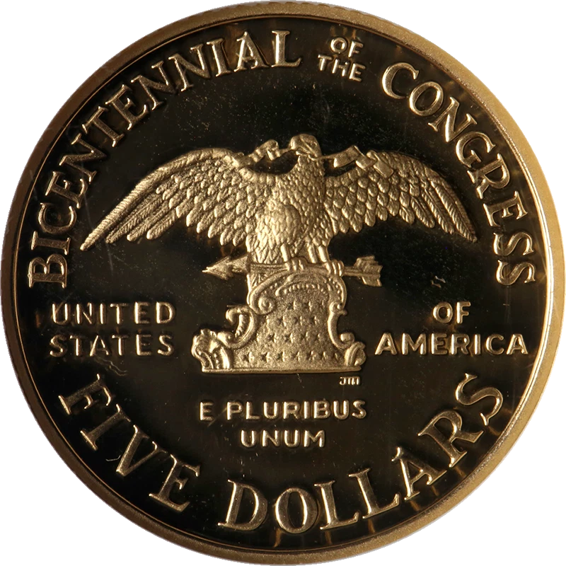 1989-W Congressional Commem Gold $5 NGC PF70 Ultra Cameo Brown Label - STOCK - Image 2 of 4