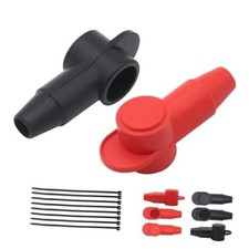 Silicone Terminal Covers Pliable Power Studs Cover for Alternator 4Black 4Red